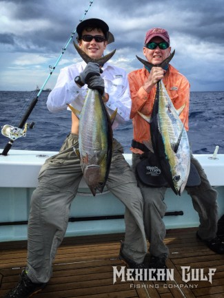 Photo of yellowfin tuna offshore fishing charters venice, LA. Photo MGFC.