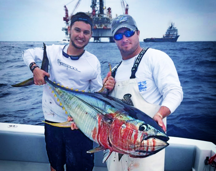 tuna fishing venice, LA. Tuna fishing photo with Zach Lewis, MGFC photo.