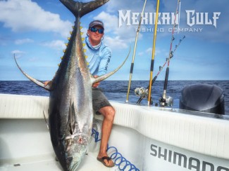 Yellowfin tuna fishing charters with the MGFC feature big fish year round.