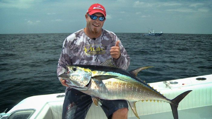 Big Water Adventures Kevin Beach with Mark Davis in Venice, LA offshore fishing. MGFishing.com